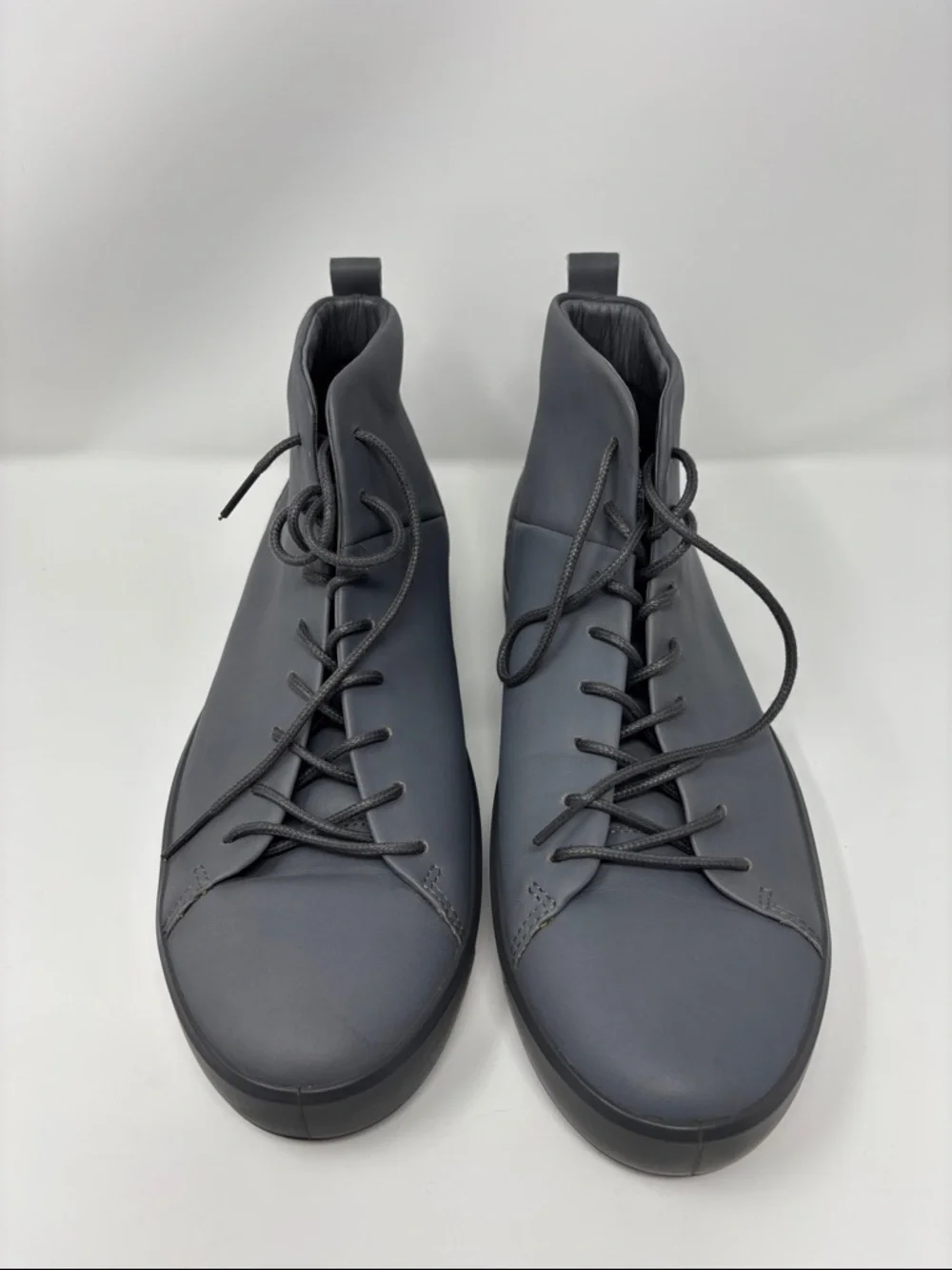 Ecco | Men's Lace-Up High-Top Sneakers in Dark Gray danish design 9 43